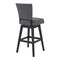 Armen Living Gia 26" Counter Height Swivel Gray Fabric and Espresso Wood Bar Stool LCGIBAESGR26 - alternate 5